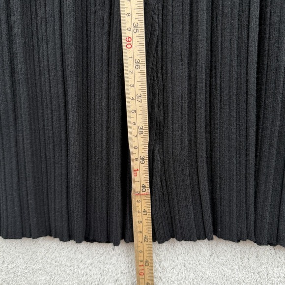 PURE NAVY Dress Womens Medium Black Ribbed Knit Sleeveless Scoop Neck Midi Tank - Picture 5 of 8